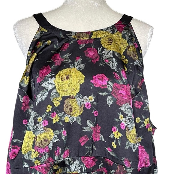 Torrid Georgette Goddess Neck Tank Top Floral Print Women’s Plus Size 5 Zip - Picture 6 of 12